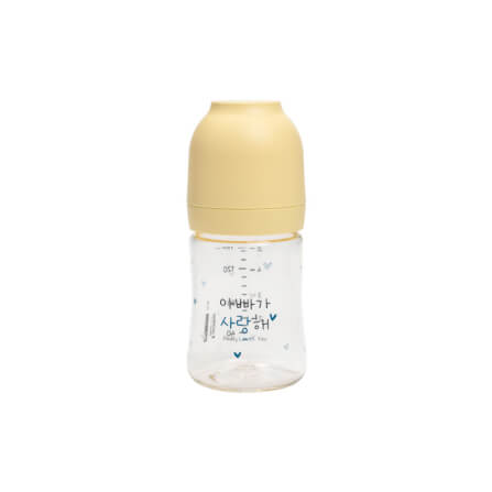 ขวดนม PA - HAENIM รุ่น NOTHING™ ขนาด 5 ออนซ์ ลาย DAD สีเหลือง (ไม่รวมจุกนม)_0